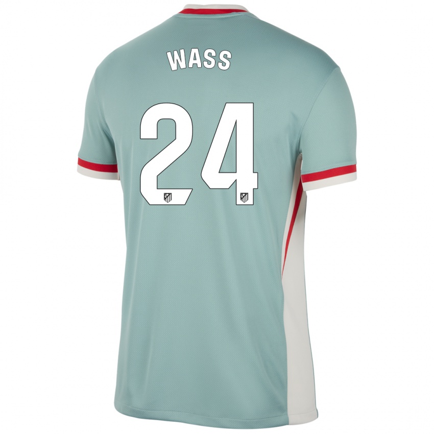 Niño Camiseta Daniel Wass #24 Beige Claro Azul 2ª Equipación 2024/25 La Camisa Argentina