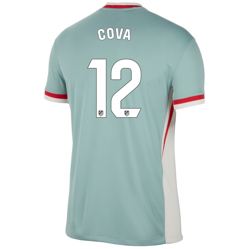 Niño Camiseta Adrian Cova #12 Beige Claro Azul 2ª Equipación 2024/25 La Camisa Argentina