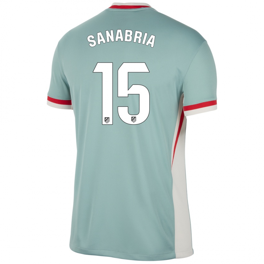 Niño Camiseta Juan Sanabria #15 Beige Claro Azul 2ª Equipación 2024/25 La Camisa Argentina