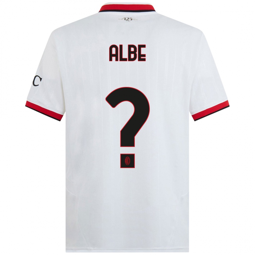 Niño Camiseta Salem Albe #0 Blanco Negro Rojo 2ª Equipación 2024/25 La Camisa Argentina