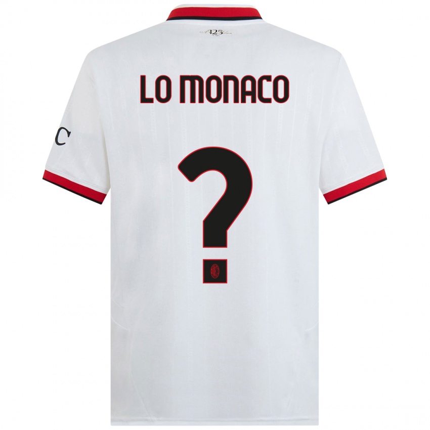 Niño Camiseta Kevin Lo Monaco #0 Blanco Negro Rojo 2ª Equipación 2024/25 La Camisa Argentina