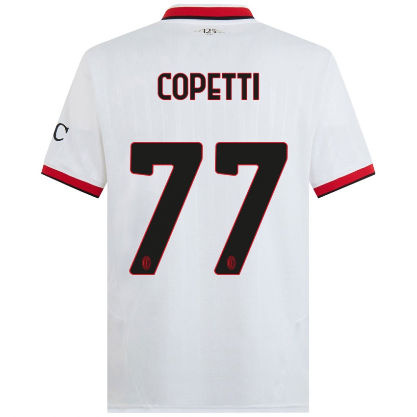 Niño Camiseta Matilde Copetti #77 Blanco Negro Rojo 2ª Equipación 2024/25 La Camisa Argentina