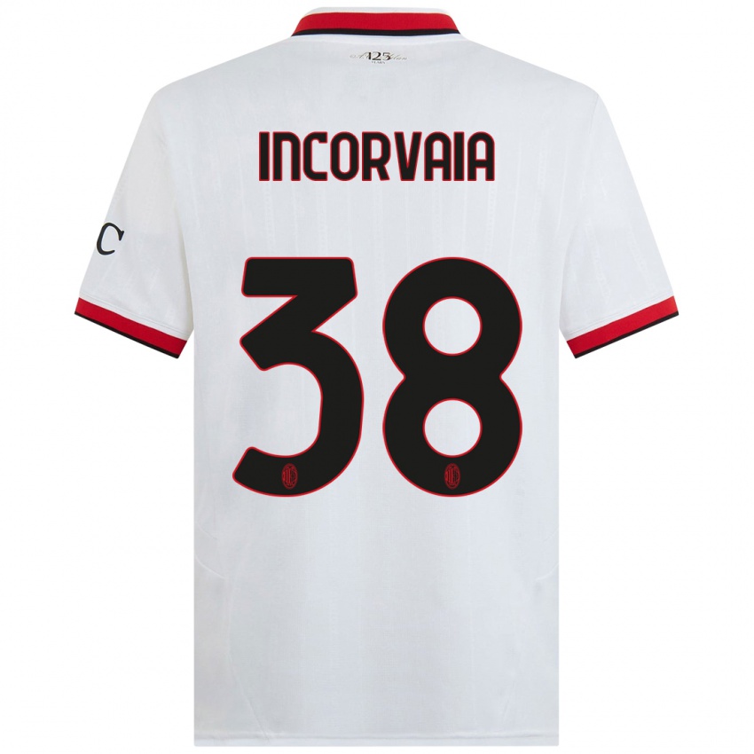 Niño Camiseta Giovanni Incorvaia #38 Blanco Negro Rojo 2ª Equipación 2024/25 La Camisa Argentina