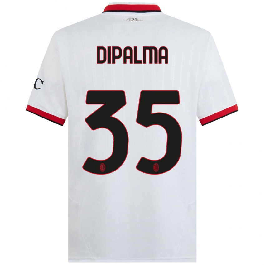 Niño Camiseta Matteo Dipalma #35 Blanco Negro Rojo 2ª Equipación 2024/25 La Camisa Argentina