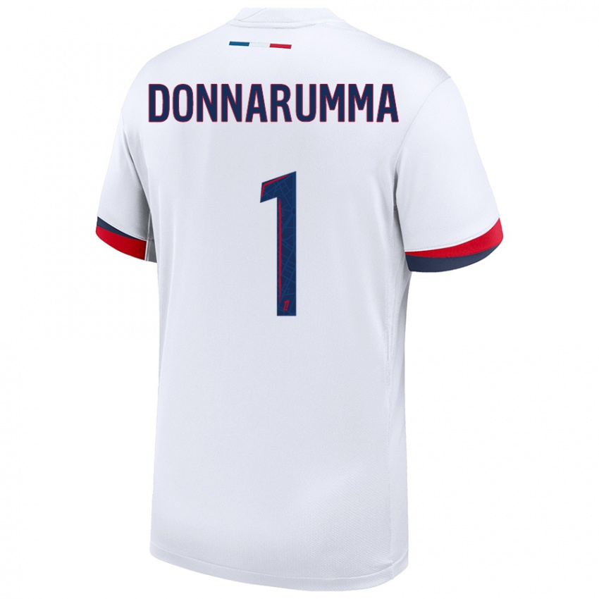 Niño Camiseta Gianluigi Donnarumma #1 Blanco Azul Rojo 2ª Equipación 2024/25 La Camisa Argentina