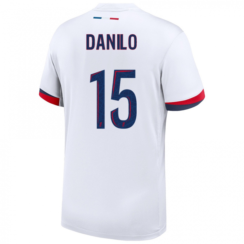 Niño Camiseta Danilo Pereira #15 Blanco Azul Rojo 2ª Equipación 2024/25 La Camisa Argentina