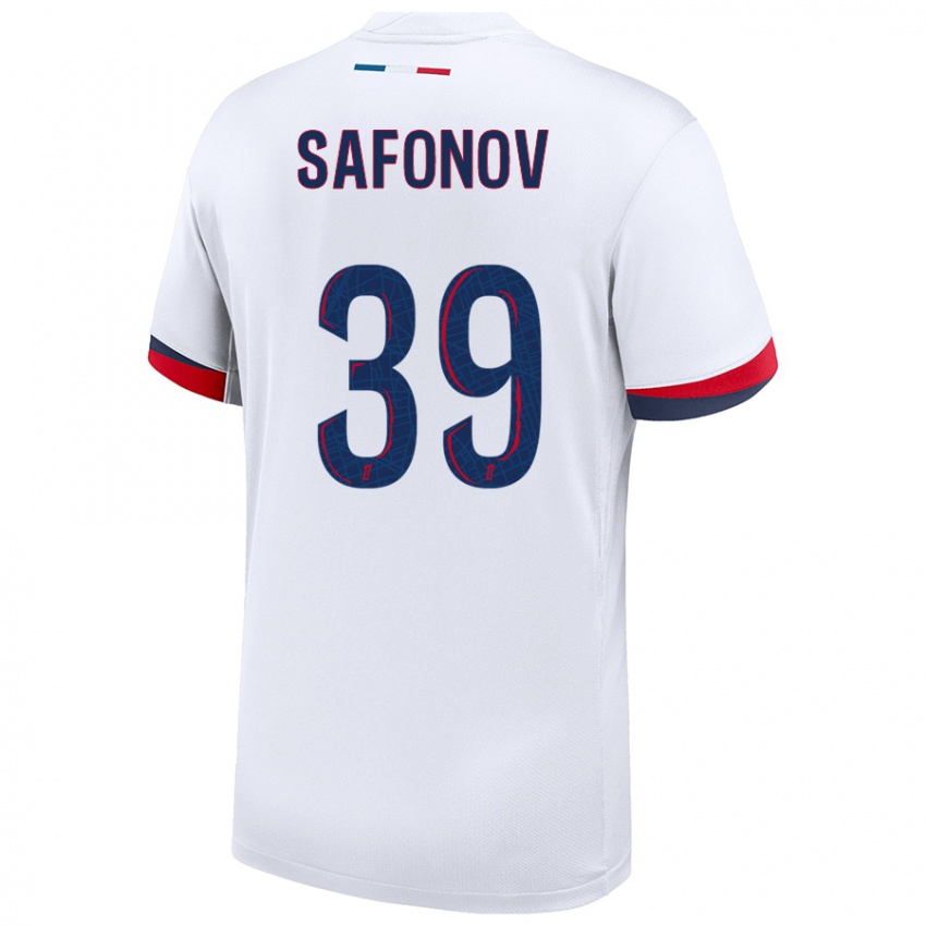 Niño Camiseta Matvey Safonov #39 Blanco Azul Rojo 2ª Equipación 2024/25 La Camisa Argentina