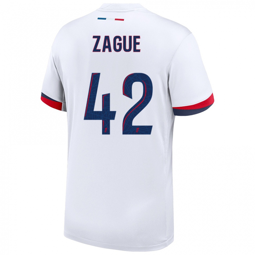 Niño Camiseta Yoram Zague #42 Blanco Azul Rojo 2ª Equipación 2024/25 La Camisa Argentina