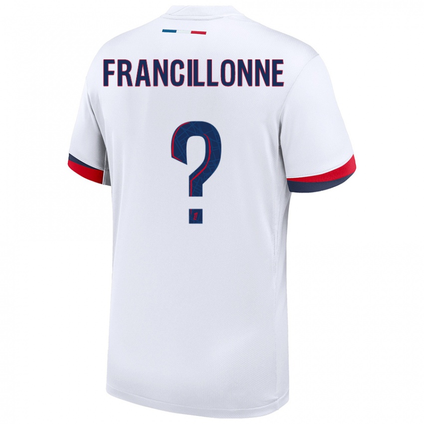 Niño Camiseta Bryan Francillonne #0 Blanco Azul Rojo 2ª Equipación 2024/25 La Camisa Argentina