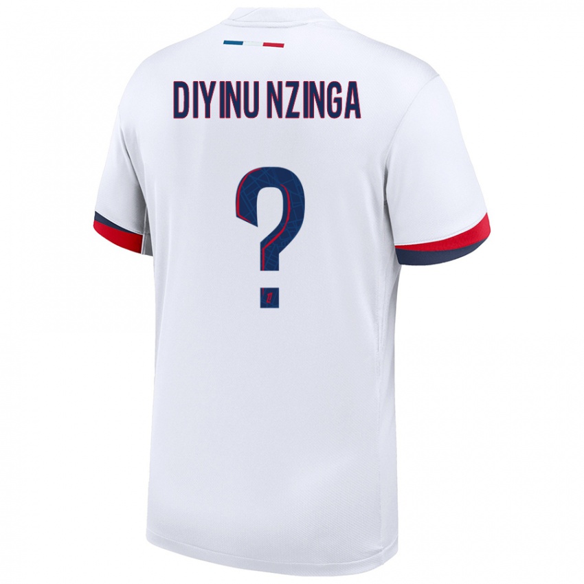 Niño Camiseta Vainqueur Diyinu Nzinga #0 Blanco Azul Rojo 2ª Equipación 2024/25 La Camisa Argentina