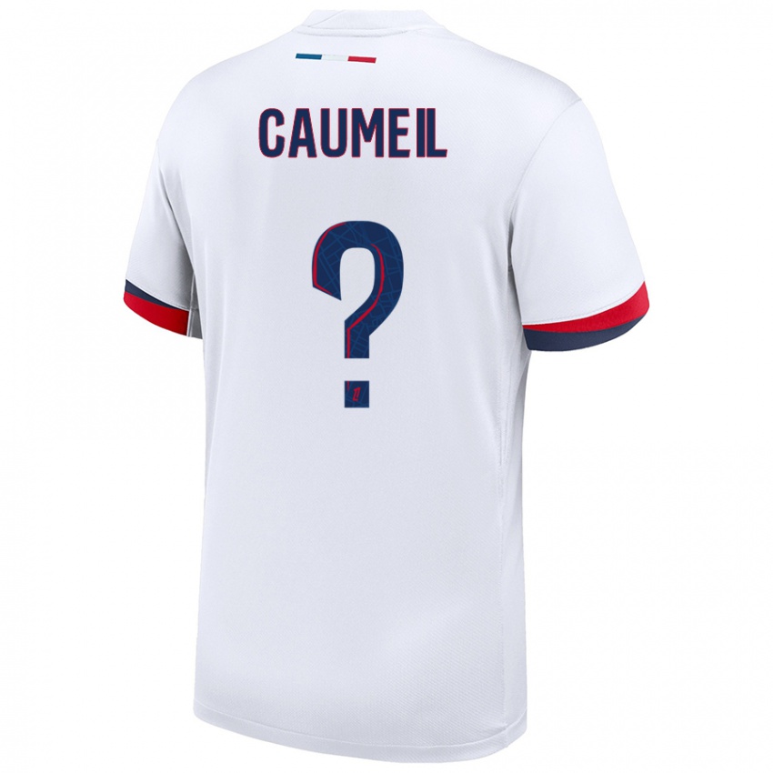 Niño Camiseta Paul Caumeil #0 Blanco Azul Rojo 2ª Equipación 2024/25 La Camisa Argentina