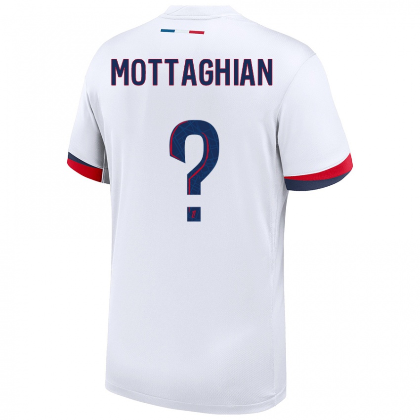 Niño Camiseta Keyvan Mottaghian #0 Blanco Azul Rojo 2ª Equipación 2024/25 La Camisa Argentina