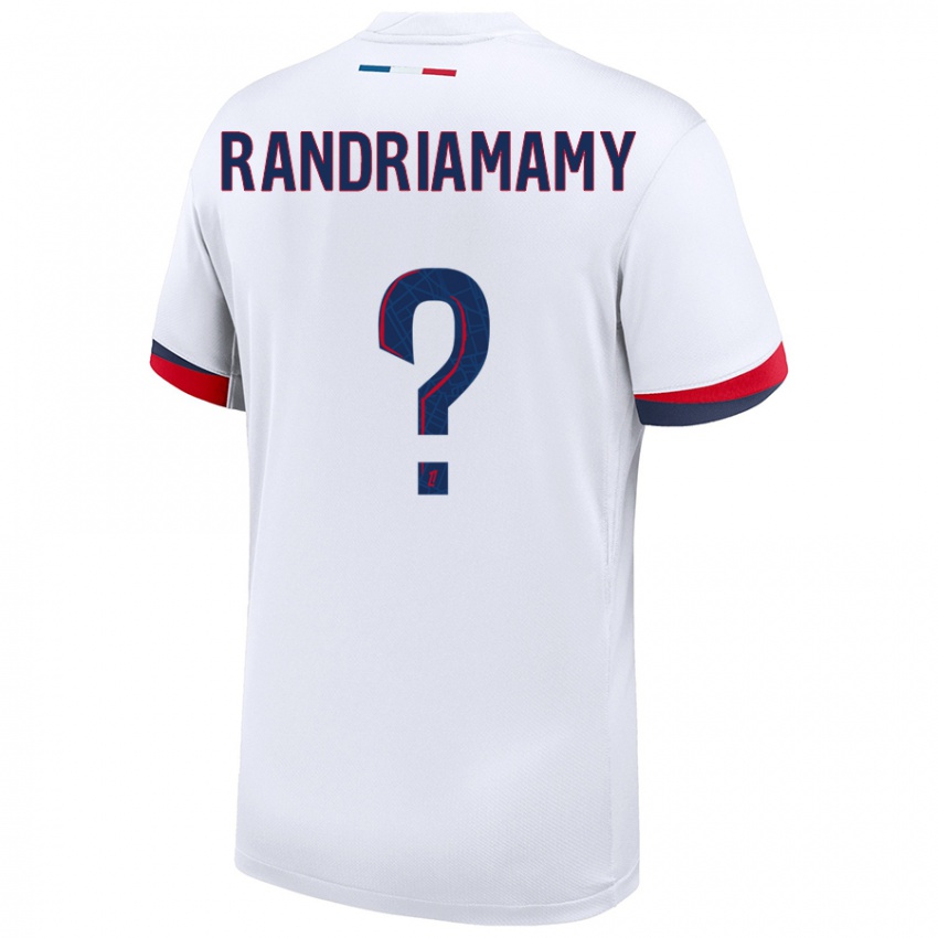 Niño Camiseta Mathyas Randriamamy #0 Blanco Azul Rojo 2ª Equipación 2024/25 La Camisa Argentina