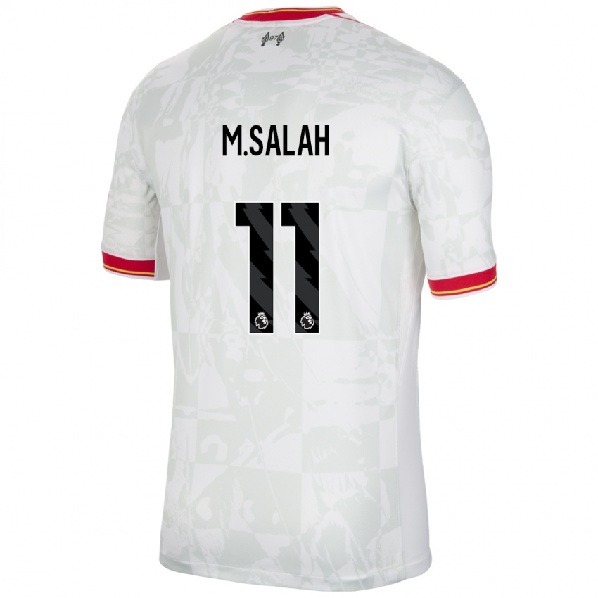 Niño Camiseta Mohamed Salah #11 Blanco Rojo Negro Equipación Tercera 2024/25 La Camisa Argentina