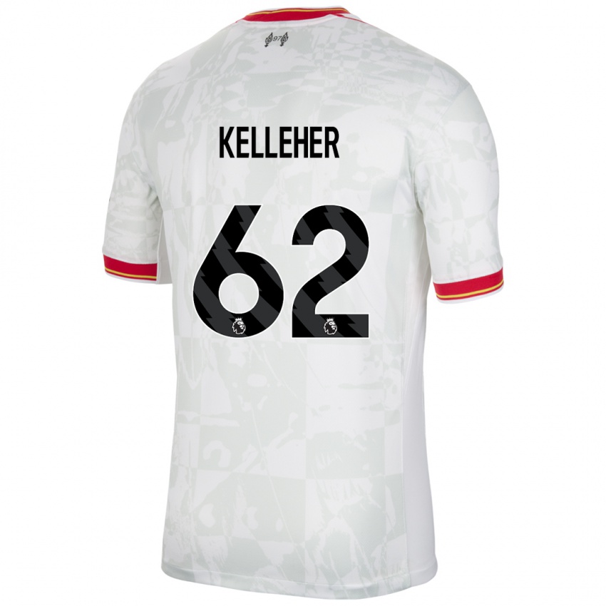 Niño Camiseta Caoimhin Kelleher #62 Blanco Rojo Negro Equipación Tercera 2024/25 La Camisa Argentina