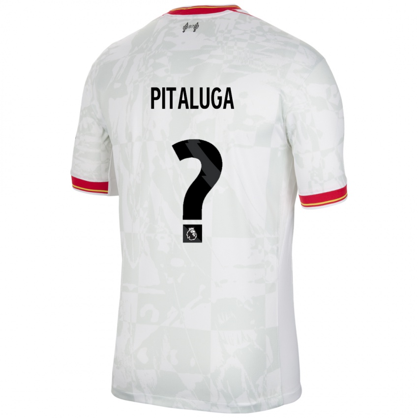 Niño Camiseta Marcelo Pitaluga #0 Blanco Rojo Negro Equipación Tercera 2024/25 La Camisa Argentina