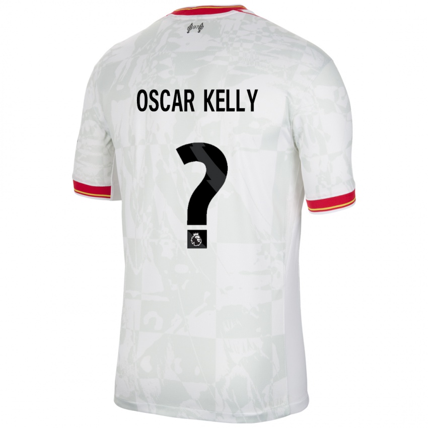 Niño Camiseta Oscar Kelly #0 Blanco Rojo Negro Equipación Tercera 2024/25 La Camisa Argentina