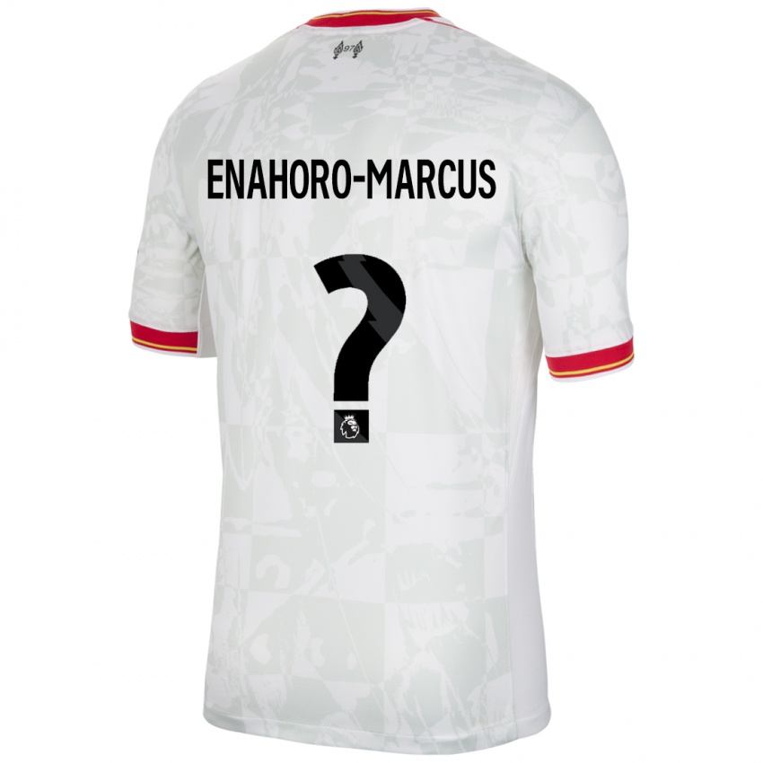 Niño Camiseta Louis Enahoro-Marcus #0 Blanco Rojo Negro Equipación Tercera 2024/25 La Camisa Argentina