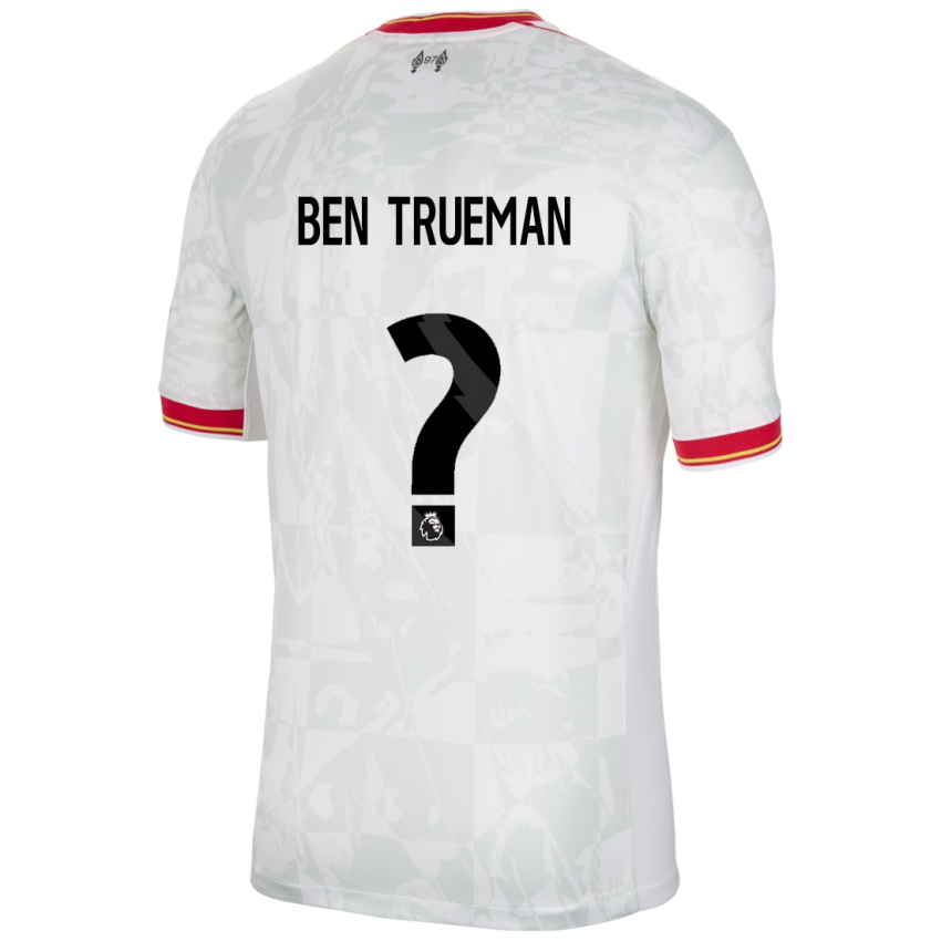 Niño Camiseta Ben Trueman #0 Blanco Rojo Negro Equipación Tercera 2024/25 La Camisa Argentina