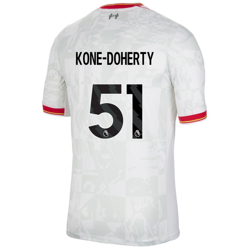 Niño Camiseta Trent Kone-Doherty #51 Blanco Rojo Negro Equipación Tercera 2024/25 La Camisa Argentina