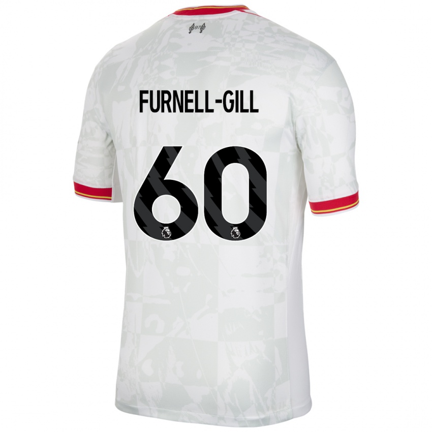 Niño Camiseta Luca Furnell-Gill #60 Blanco Rojo Negro Equipación Tercera 2024/25 La Camisa Argentina