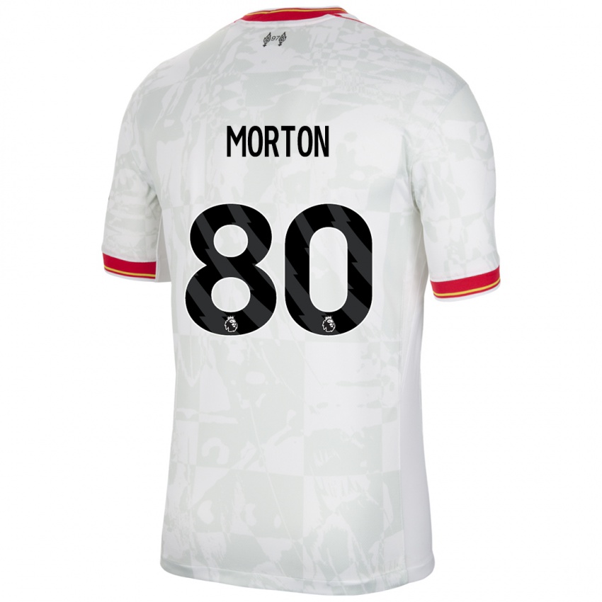 Niño Camiseta Tyler Morton #80 Blanco Rojo Negro Equipación Tercera 2024/25 La Camisa Argentina