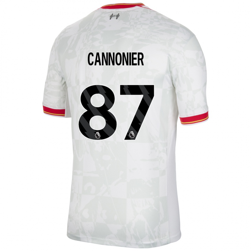 Niño Camiseta Oakley Cannonier #87 Blanco Rojo Negro Equipación Tercera 2024/25 La Camisa Argentina