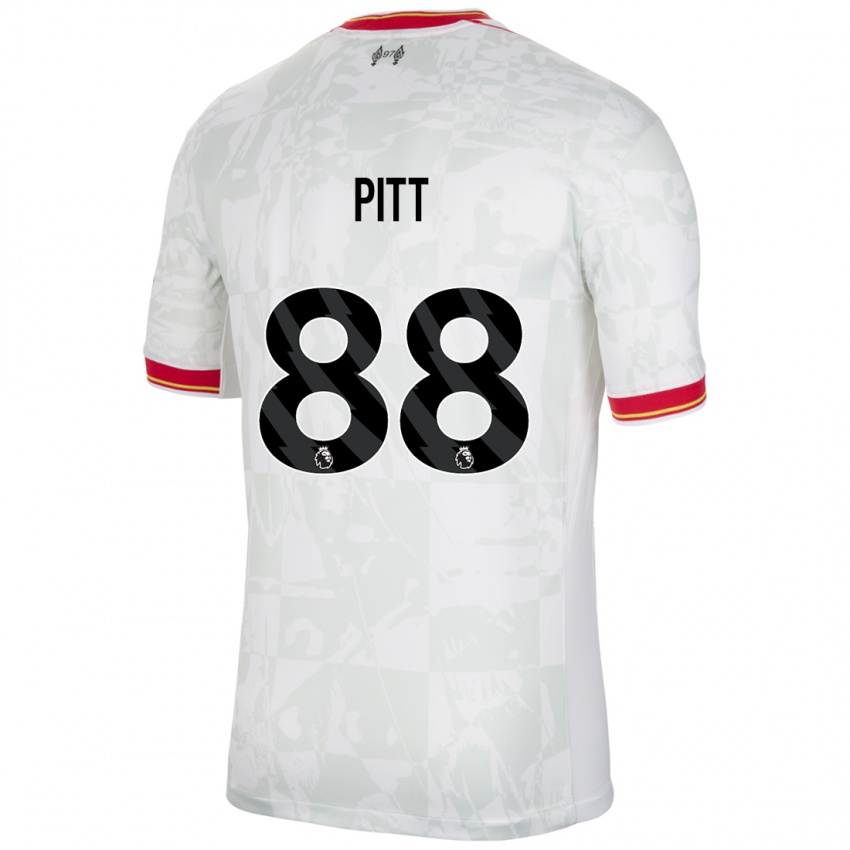 Niño Camiseta Lucas Pitt #88 Blanco Rojo Negro Equipación Tercera 2024/25 La Camisa Argentina