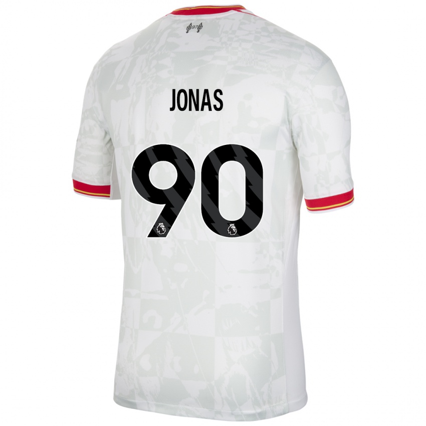 Niño Camiseta Lee Jonas #90 Blanco Rojo Negro Equipación Tercera 2024/25 La Camisa Argentina