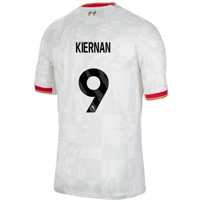 Niño Camiseta Leanne Kiernan #9 Blanco Rojo Negro Equipación Tercera 2024/25 La Camisa Argentina