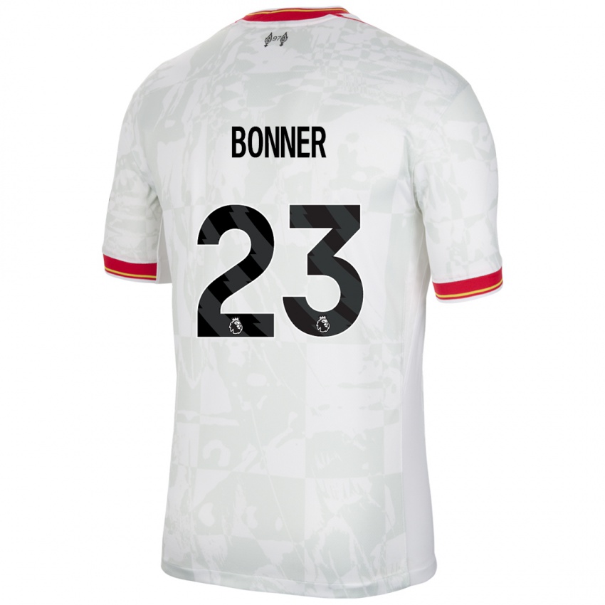 Niño Camiseta Gemma Bonner #23 Blanco Rojo Negro Equipación Tercera 2024/25 La Camisa Argentina