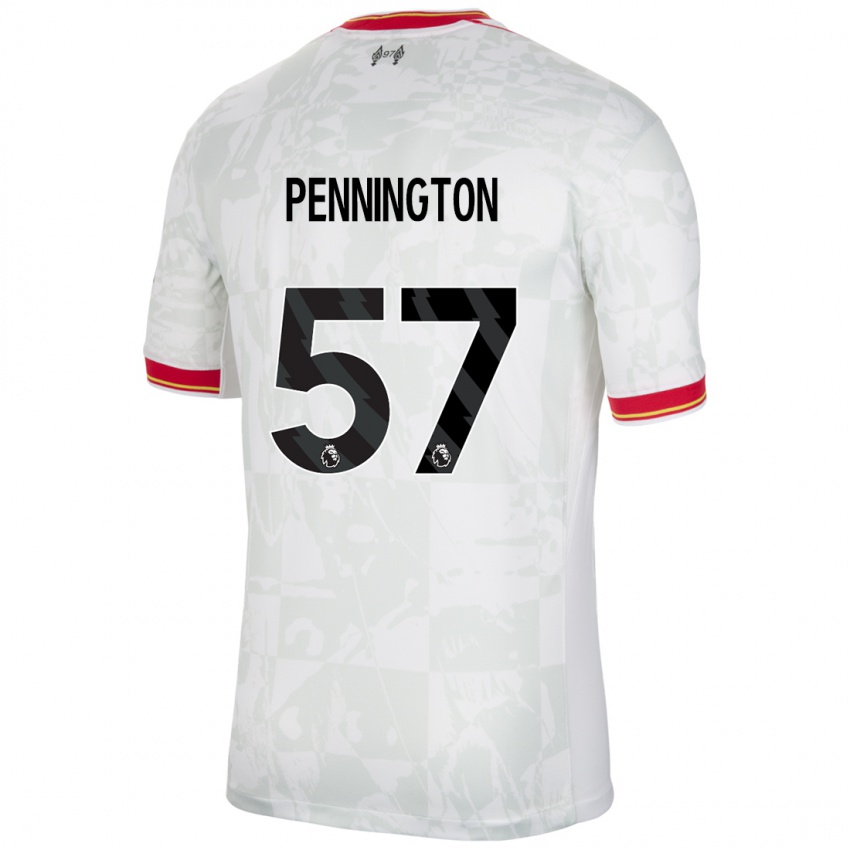 Niño Camiseta Cody Pennington #57 Blanco Rojo Negro Equipación Tercera 2024/25 La Camisa Argentina