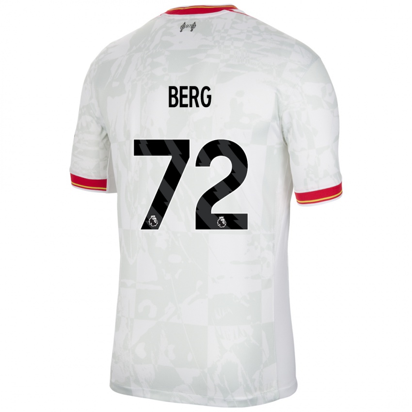 Niño Camiseta Sepp Van Den Berg #72 Blanco Rojo Negro Equipación Tercera 2024/25 La Camisa Argentina