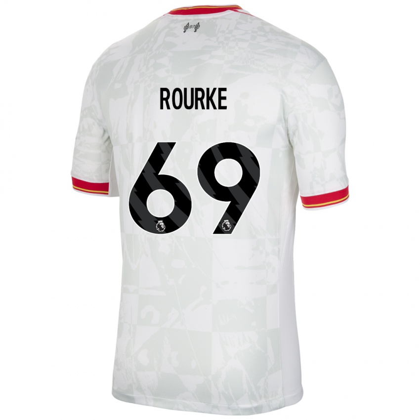 Niño Camiseta Fidel O'rourke #69 Blanco Rojo Negro Equipación Tercera 2024/25 La Camisa Argentina