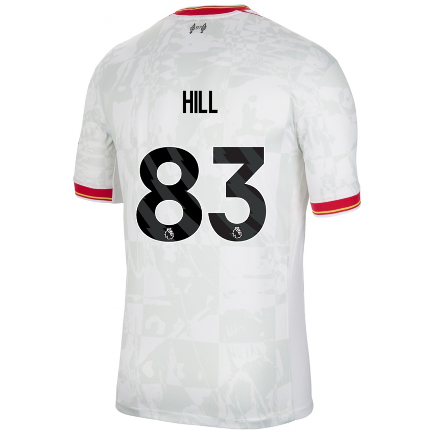 Niño Camiseta Thomas Hill #83 Blanco Rojo Negro Equipación Tercera 2024/25 La Camisa Argentina