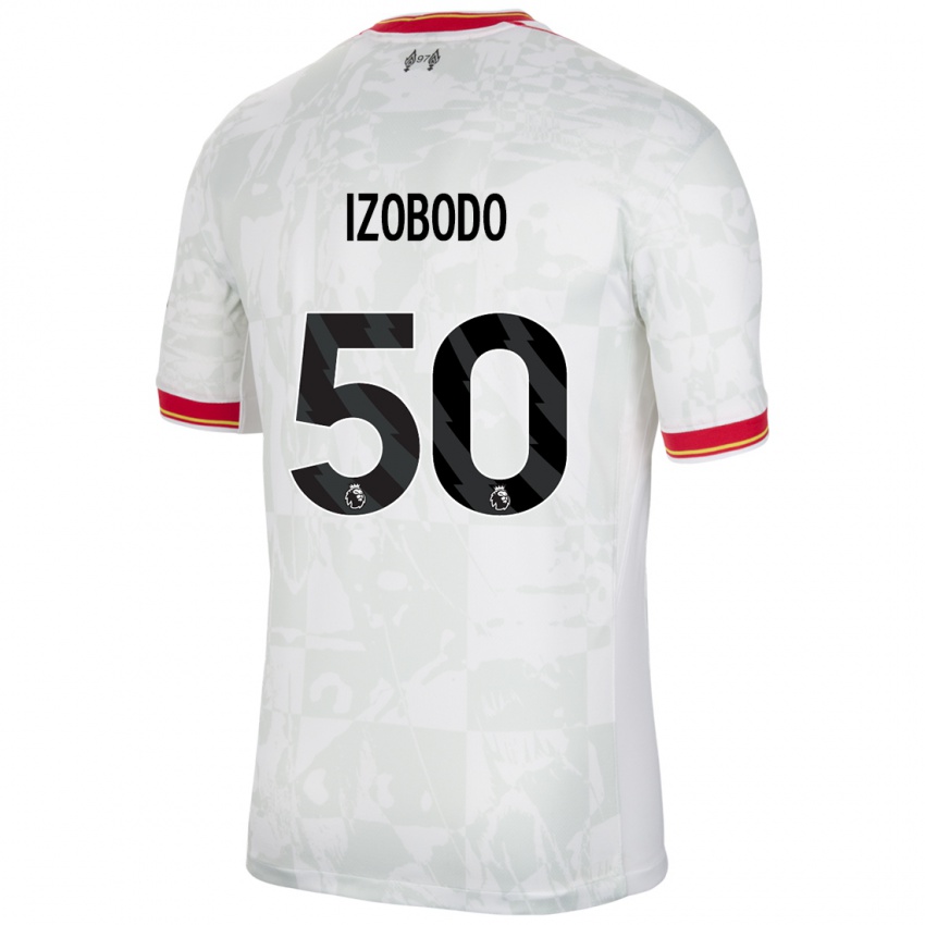 Niño Camiseta Elijah Izobodo John #50 Blanco Rojo Negro Equipación Tercera 2024/25 La Camisa Argentina