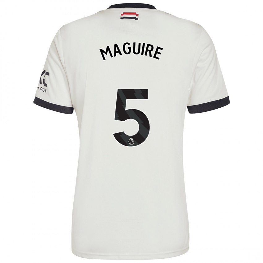 Niño Camiseta Harry Maguire #5 Blanquecino Equipación Tercera 2024/25 La Camisa Argentina