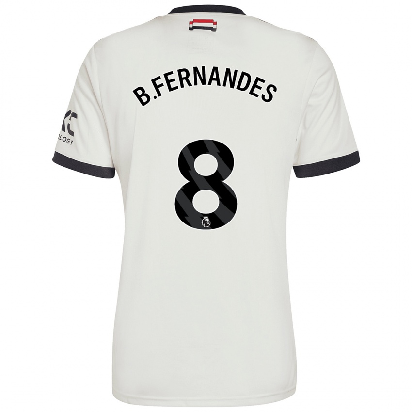 Niño Camiseta Bruno Fernandes #8 Blanquecino Equipación Tercera 2024/25 La Camisa Argentina