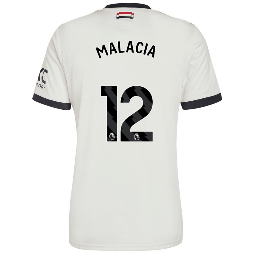 Niño Camiseta Tyrell Malacia #12 Blanquecino Equipación Tercera 2024/25 La Camisa Argentina