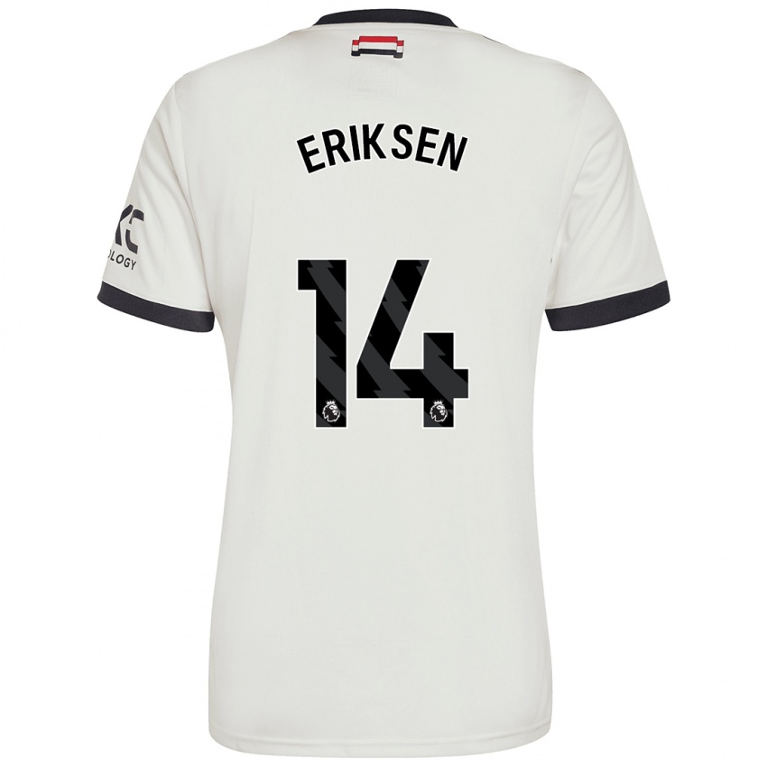 Niño Camiseta Christian Eriksen #14 Blanquecino Equipación Tercera 2024/25 La Camisa Argentina