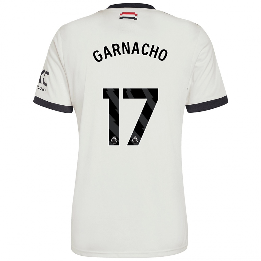 Niño Camiseta Alejandro Garnacho #17 Blanquecino Equipación Tercera 2024/25 La Camisa Argentina