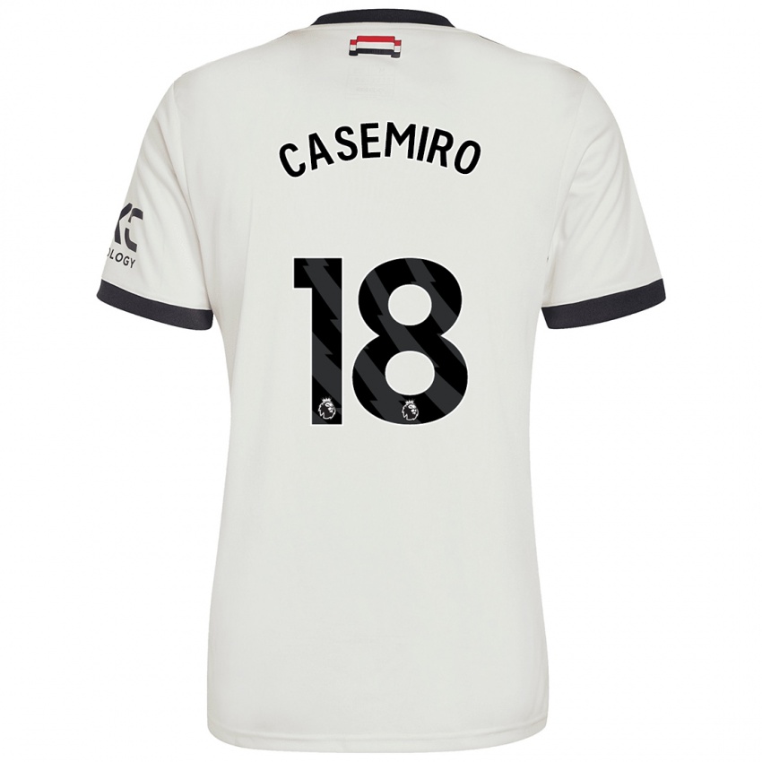 Niño Camiseta Casemiro #18 Blanquecino Equipación Tercera 2024/25 La Camisa Argentina