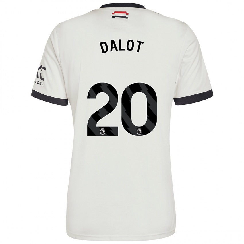 Niño Camiseta Diogo Dalot #20 Blanquecino Equipación Tercera 2024/25 La Camisa Argentina