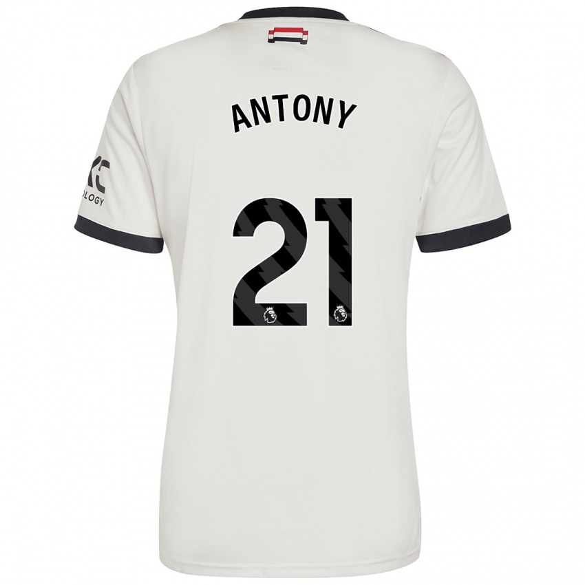 Niño Camiseta Antony #21 Blanquecino Equipación Tercera 2024/25 La Camisa Argentina