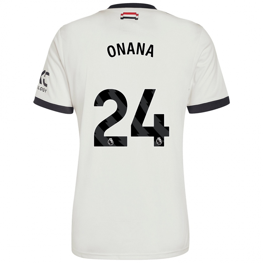 Niño Camiseta André Onana #24 Blanquecino Equipación Tercera 2024/25 La Camisa Argentina