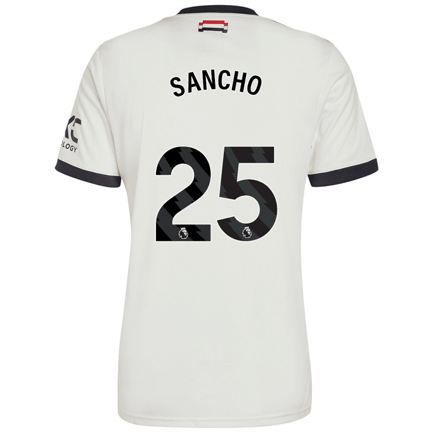 Niño Camiseta Jadon Sancho #25 Blanquecino Equipación Tercera 2024/25 La Camisa Argentina