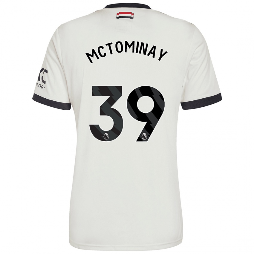 Niño Camiseta Scott Mctominay #39 Blanquecino Equipación Tercera 2024/25 La Camisa Argentina