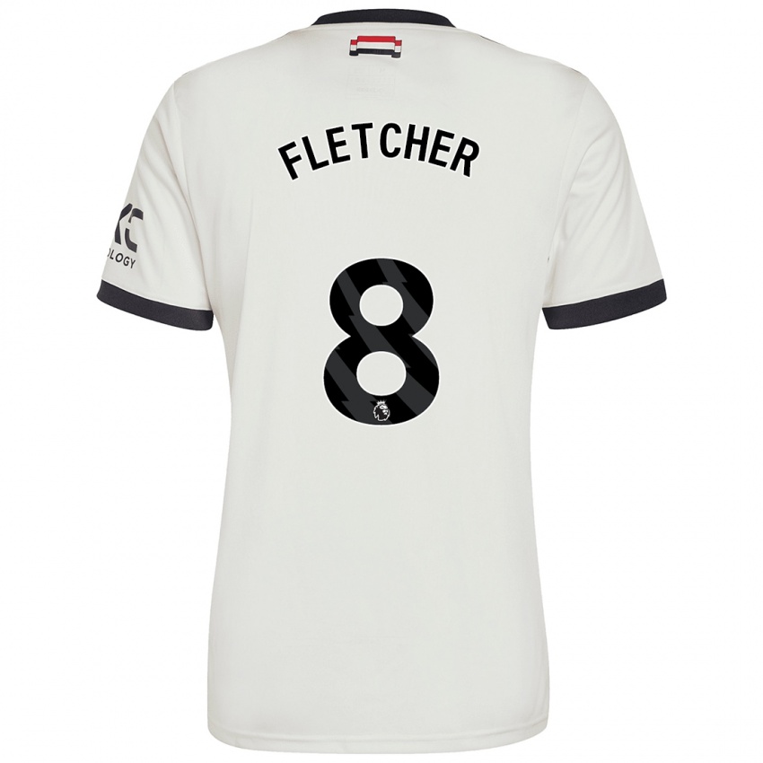 Niño Camiseta Tyler Fletcher #8 Blanquecino Equipación Tercera 2024/25 La Camisa Argentina