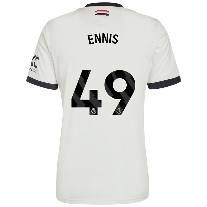 Niño Camiseta Ethan Ennis #49 Blanquecino Equipación Tercera 2024/25 La Camisa Argentina