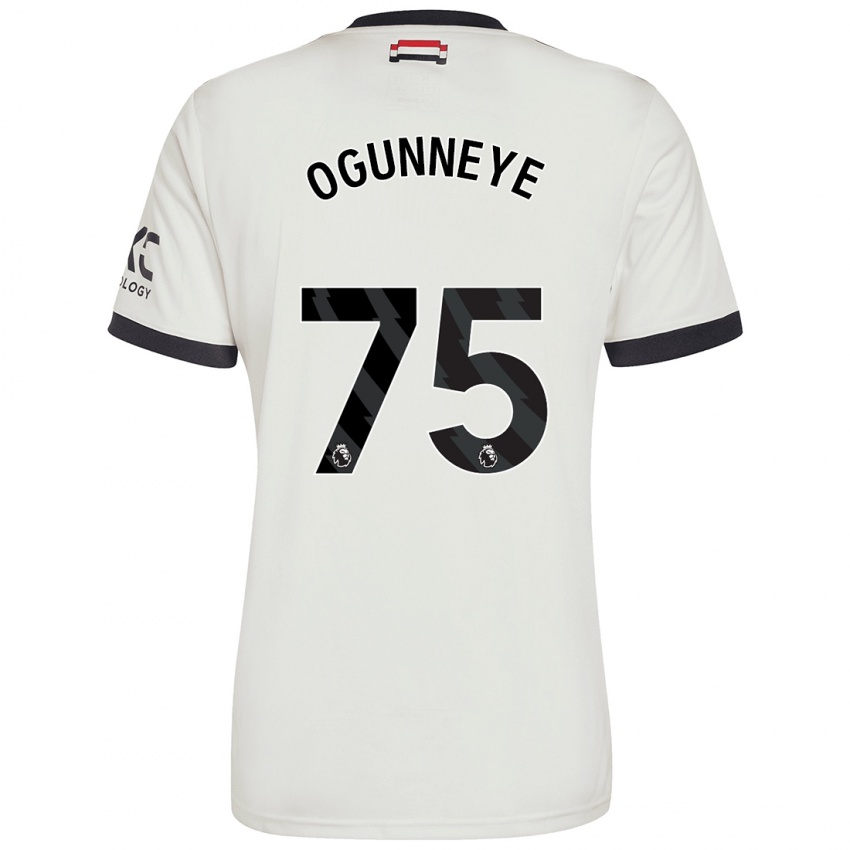 Niño Camiseta Habeeb Ogunneye #75 Blanquecino Equipación Tercera 2024/25 La Camisa Argentina